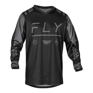 Mens Off Road Jerseys: Fly Racing 2024 F-16 Jersey - Black / Charcoal