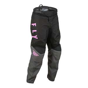 Womens Off Road Pants: Fly Racing 2022 Youth F-16 Pant - Grey / Black / Pink