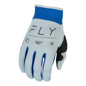 Womens Off Road Gloves: Fly Racing 2024 - Womens F-16 Gloves - Arctic Grey / Blue