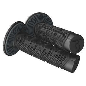 Handlebars Grips: Black Triple Density Diamond Grips with donuts Scott (S219626-0001)