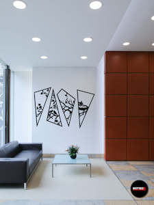 Wall Decor: 4 panel Spring Tree Wall Art