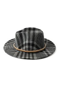 Fashion Accessories: Plaid Fedora Charcoal With Gold Strap