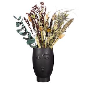 Gifts: Black Matte Face Vase