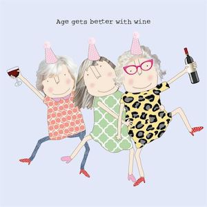 Gift Cards: Rosie Made A Thing - Age Wine Girl - Birthday Card