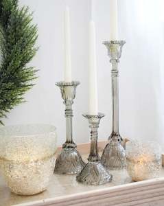 Candle Holders Hurricanes: Belle Candle Holder | Sage