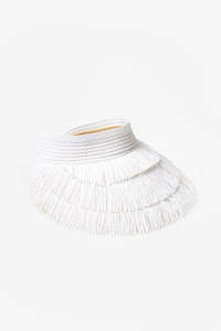 Hats 1: Layered Loop White Viser