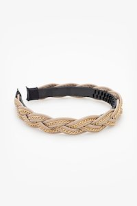 Accessories: Braided Chain Headband | Taupe