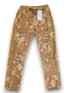 Pants: Coffee High Tea Sequin Ripped Pants