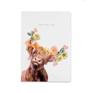 Lola Design Notebook | Highland Cow