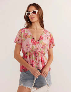 Tops 1: Simone Flutter Sleeve Blouse