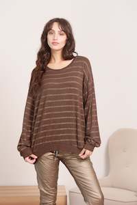 Stripe viscose top