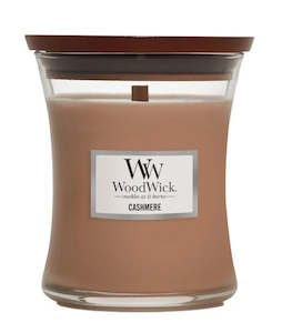 Candles: Woodwick Medium Candle - Cashmere