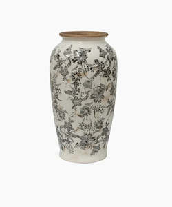 Garden: Black Floral Vase Small