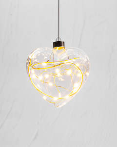 Hanging Glass Light | Winter Heart