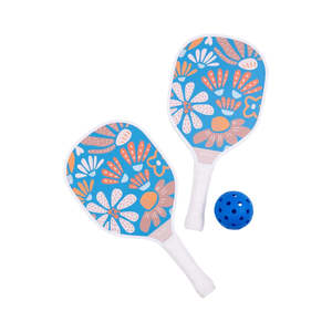 Children: Summer Blue Floral Pickle Ball Set