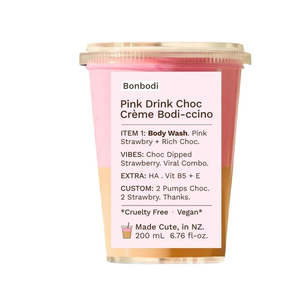 Bath Body: Pink Drink Choc Crème Bodi-ccino Body Wash 200 mL