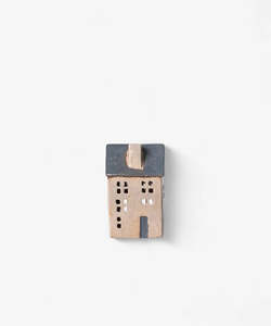 French Country 1: Saint Malo Tea Light House Blue Roof