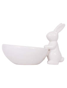 Easter: Easter Ceramic Bunny and Egg Bowl