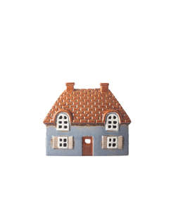 French Country 1: COTSWOLD TEALIGHT COTTAGE - BLUE
