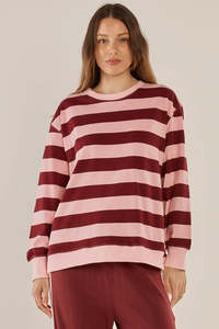 Stazie Sweatshirt - Pink/Red Stripe