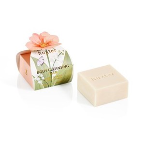 Bath Body: Body Cleansing Bar Gift Box - Peach Flower - White Florals & French Pear
