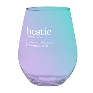 Slightly Sassy: Jumbo Stemless Wine Glass - Bestie