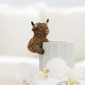 Decor: Saddle & Bloom Highland Cow Pot Hangers