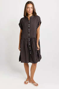 Dresses 1: Sandy Dress Brown Stripe