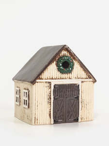 French Country 1: Nordgard Tea Light Stable with Wreath