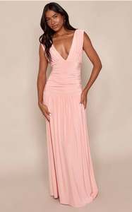 Full Length: Pretty Little Thing Plunge Sleeveless Maxi