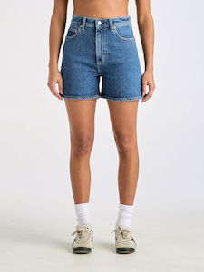 LEE HIGH MOM SHORT - BLUE STONE