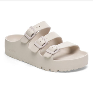 Footwear: BIRKENSTOCK FLORIDA III FLEX PLATFORM EVA NARROW - EGGSHELL