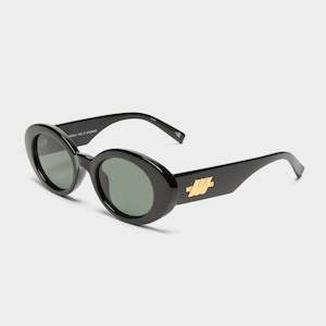 Eyewear: LE SPECS NOUVEAU VIE SUNGLASSES - BLACK