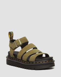 DR MARTEN BLAIRE 3 STRAP SANDAL - MUTED OLIVE