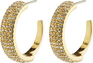 PILGRIM ASPEN RECYCLED CRYSTAL HOOPS