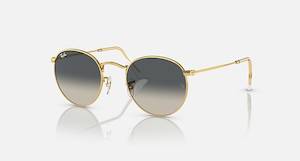 Ray Ban: RAY-BEN ROUND METAL GOLD W GREY GRADIENT