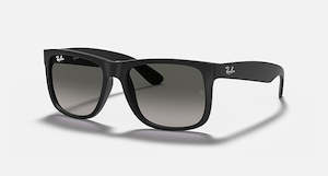 RAY-BAN JUSTIN RUBBER BLACK W LIGHT GREY