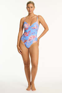 Sea Level: SEA LEVEL INDOCHINE CROSS FRONT SCOOP BACK ONE PIECE