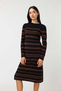 SYLESTER WAFFLE STRIPE DRESS