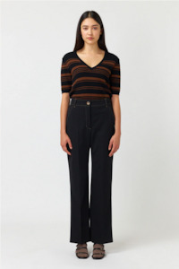 SYLVESTER WAFFLE STRIPE TOP