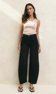 AMONG THE BRAVE VARSITY BARREL JEANS