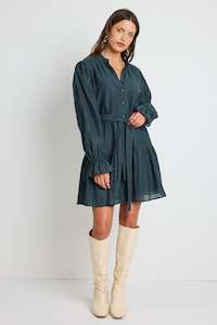 IVY + JACK AUDITION BALLOON SLEVEE DROP WAIST MINI DRESS