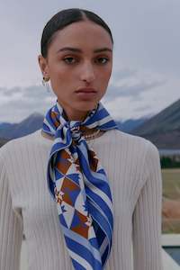 Karen Walker: KAREN WALKER MONOGRAM SILED CLASSIC SILK SCARF