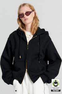 Karen Walker: KAREN WALKER RUNAWAY CROPPED OVERSIZED HOODIE