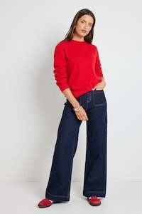 By Rosa: BY ROSA STAYCATION FINE GAUGE CASHMERE BLEND KNIT JUMPER