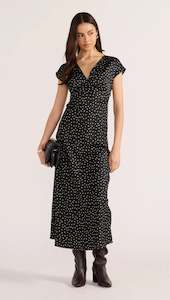 Mink Pink: MINKPINK JEMMA POLKA BIAS MIDI DRESS
