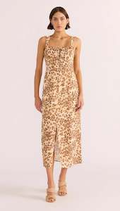 MINK PINK ARDEN TIE MIDI DRESS