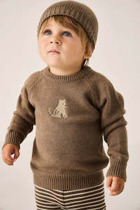 JAMIE KAY ETHAN JUMPER - CUB MARLE LEOPARD