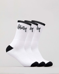 Stussy: STUSSY GRAFFITI CREW SOCK 3 PACK