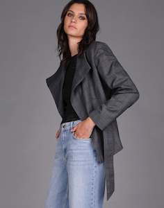 Storm: STORM CHECK WRAP BLAZER